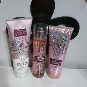 Bath and Body Works Thousand Wishes gift set